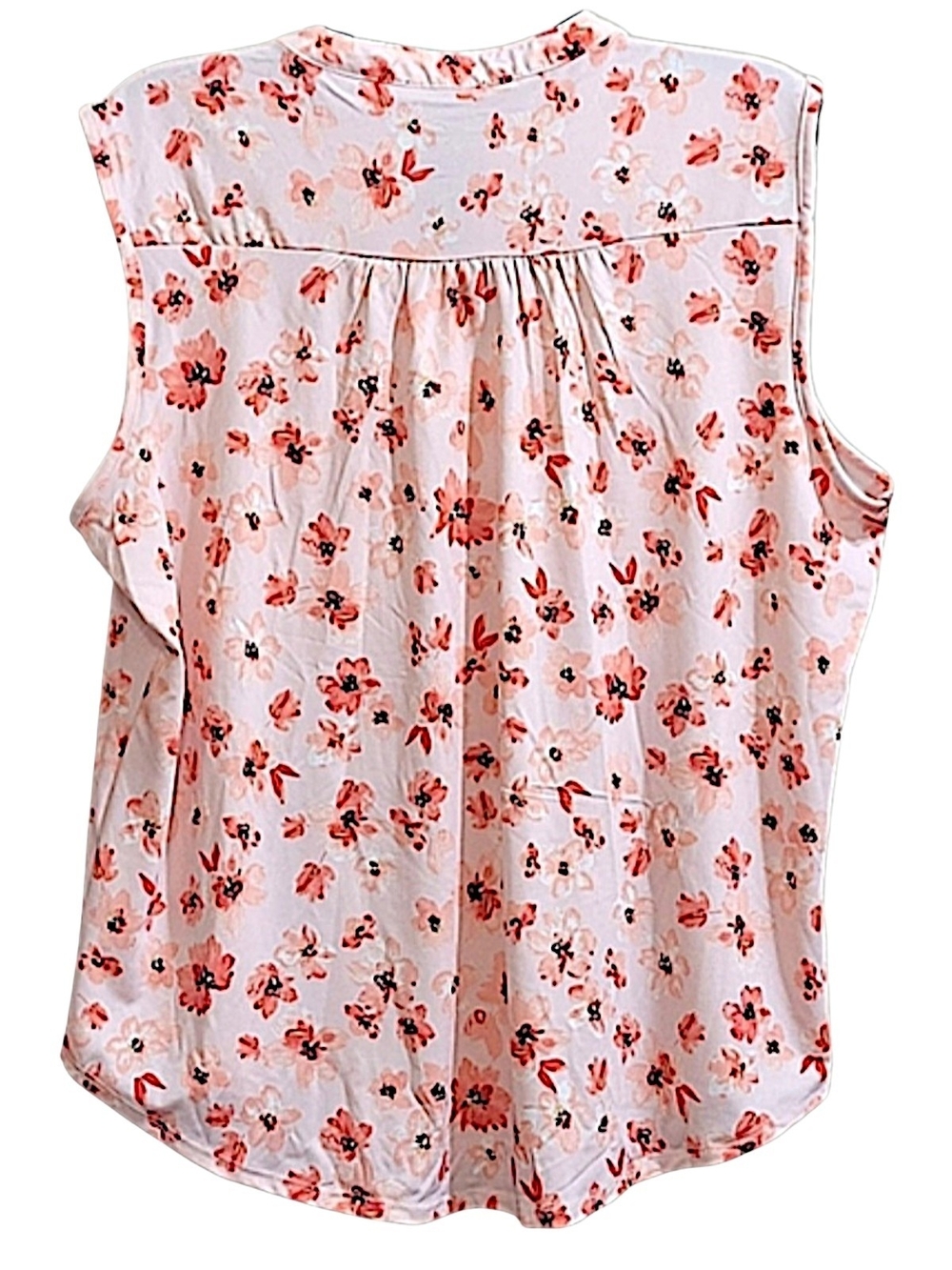 Ava & Grace Floral Pink Sleeveless Stand-up Collar Top Size PXL - Picture 3 of 8